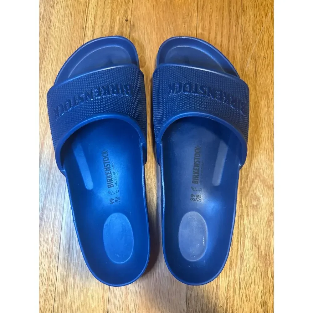 NEW Birkenstock Barbados EVA Slides Navy Sandals Unisex EU 39 US 8